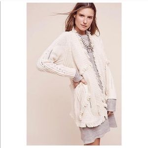 Anthropologie Rima Fringed Sweater